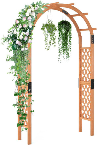 Giantex 7ft wooden garden - giantex, 7.7ft
