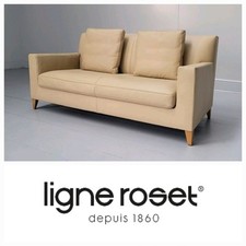 Immaculate Ligne Roset 'Citta' sofa, 186cm, Cream Leather