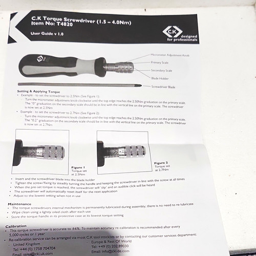 T4820 adjustable torque - c.k,