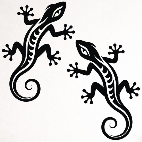 Gecko campervan sticker - gecko,