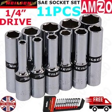 1/4" Drive Deep Socket Set SAE