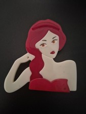 Modern Acrylic Brooch Lady