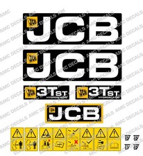 JCB 3T ST AND 3T FT DUMPER DECAL STICKER SET