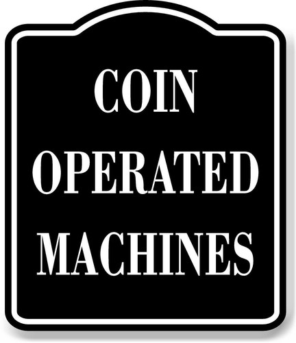 Coin operated machines - coin, black