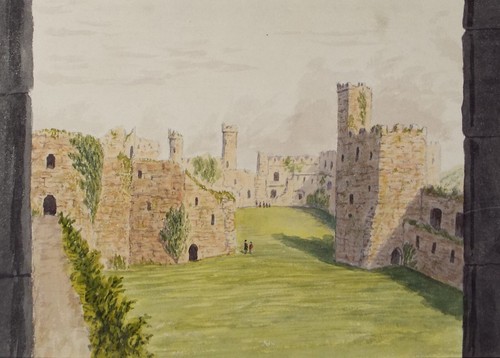 Original watercolour castle - original, watercolour,