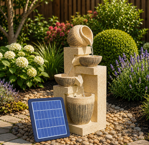 Solar cascading bowl water - solar,