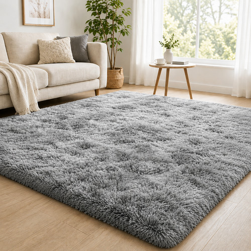 Fluffy rugs anti slip large - fluffy,