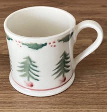 Vintage 80’s sponge ware mug Brixton pottery 1/4 pint Conran Habitat Christmas 