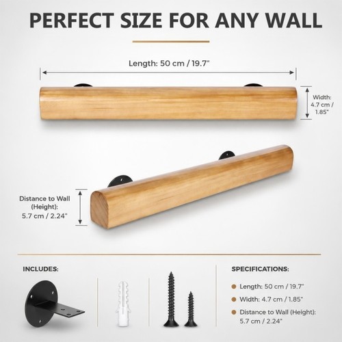 120cm pine wood wall - pine,