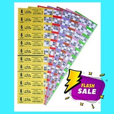 Bingo Tickets Bingo Books 6 Page Game  12v Jumbo Bingo Books 12000 6G12V