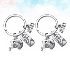  2 Pcs Motorhome Keyring Camping Trailer Accessories Camper Keychaib