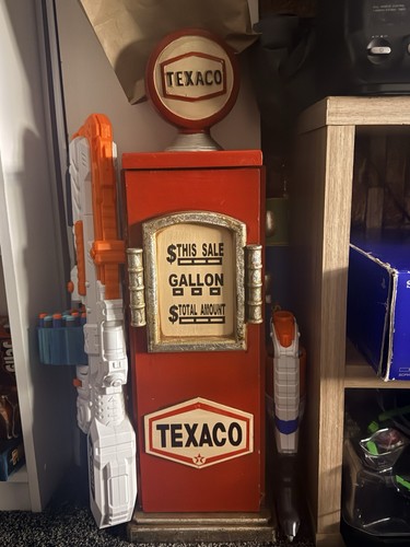 Vintage texaco wooden gas - wooden, pump