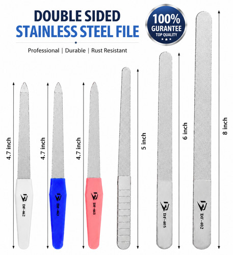 Stainless steel nail files - stainless,