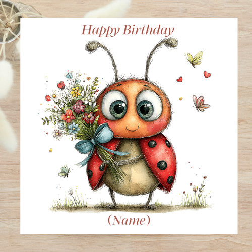 Cute ladybird birthday - cute,