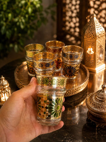Verre thé marocain fait - verre, à