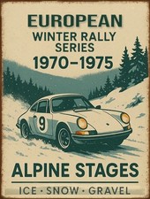 Classic Winter Rally Tin Sign