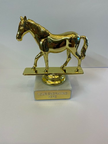 Gold horse equestrian trophy - horse,