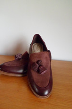 Burgundy Leather & Suede