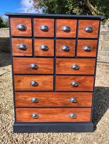 Solid heavy oak apothecary - heavy,