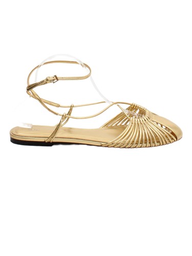 Zara women sandals 7 gold - uk,