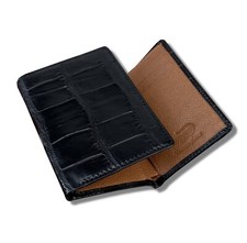 Crocodile Skin Black Leather