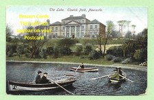 [A956] Northumberland Colored Postcard The Lake Elswick Park Newcastle