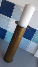 Solid Brass Cartridge Candle Holder, 3 inch, 1943. 'Trench Art, WW2.' Used.