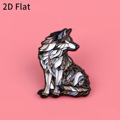Wolf enamel pin - 🐺,