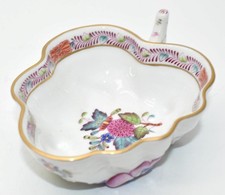 Herend Porcelain Deep Leaf Dish Trinket, Pin or Sugar Bowl 7725/ HF