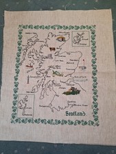 Cross Stitch Map Of Scotland 2005 Completed 14 Inches By 17.5 Inches