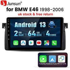 2+64GB Android Apple CarPlay Car Stereo Radio GPS Head Unit For BMW 3 Series E46