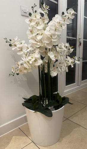 Artificial white potted - artificial,