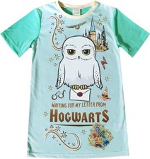 Girls Harry Potter Nightie Night Dress Light Green Size 5 - 12 Years Summer