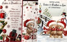 Sister And Brother In Law Christmas Card Choice Of Designs Lovely Verses 7"x5"
