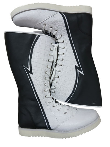 Pro wrestling boots white - pro, boots,