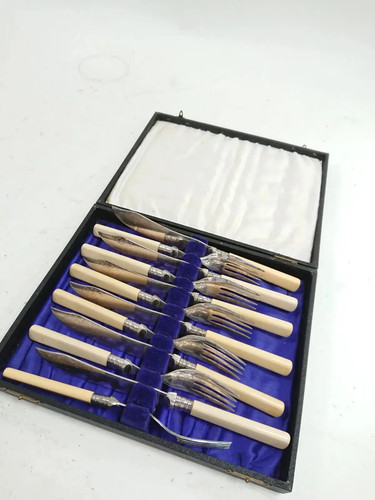 Vintage fish knife fork - vintage, &