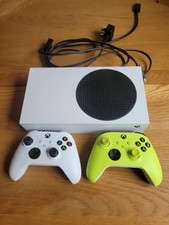 Microsoft Xbox Series S 512GB Video Game Console with two wireless controllers. 