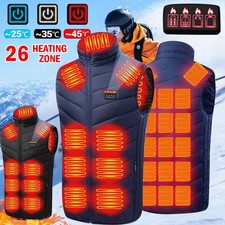 Electric Heated Vest Winter Gilet Bodywarmer Mens Thermal Jacket