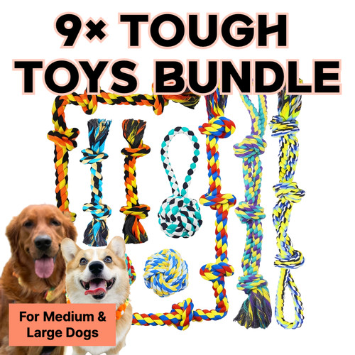 9pc durable dog chew toy - 9pc,