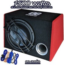 1500 watts 12" Bass box car audio sub woofer amp ACTIVE amplified NEW 2022/23