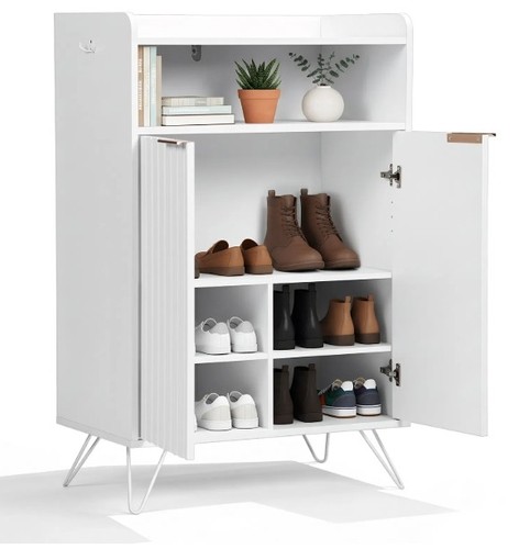 Shoe cabinet with grille