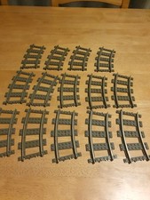 14 x Lego 9v Vintage Train Track Curves Electric Metal 2867 