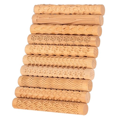 Pcs wooden clay texture - 10,