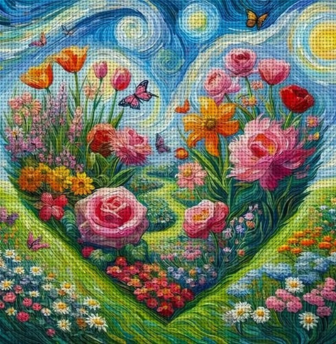 Meadow heart printed count - 11,