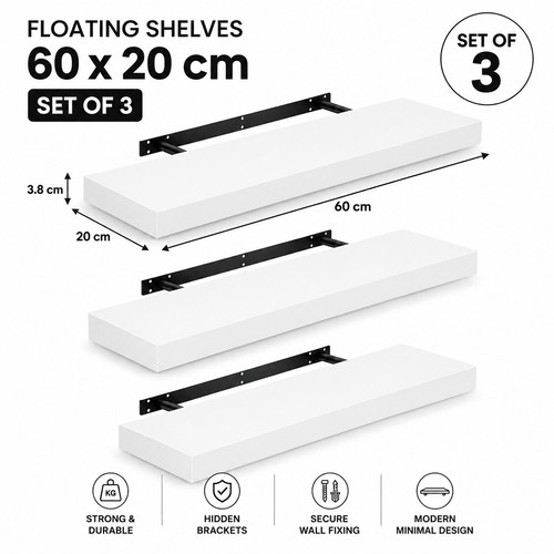Floating wall shelves bookcase - wall,