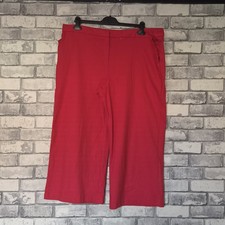 Tu Red Wide Leg Cropped