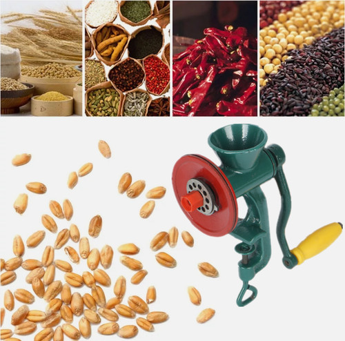 Hand crank manual corn grinder - manual,