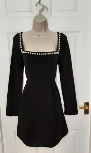 Fit flare mini dress black - fit, dress,