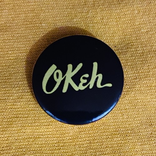 Okeh records 25mm pin badge - okeh,