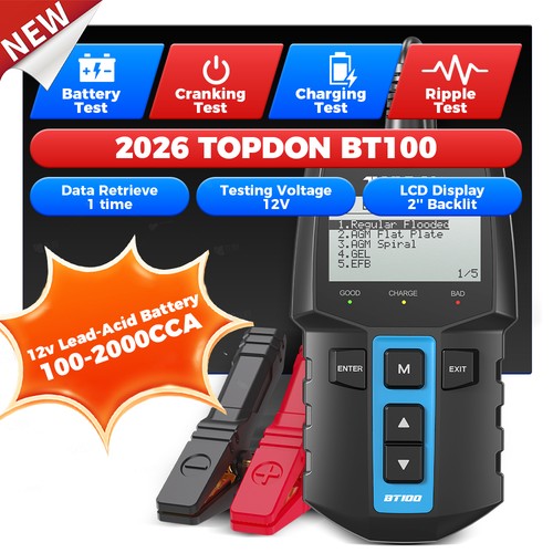 Topdon bt100 12v car battery - topdon,